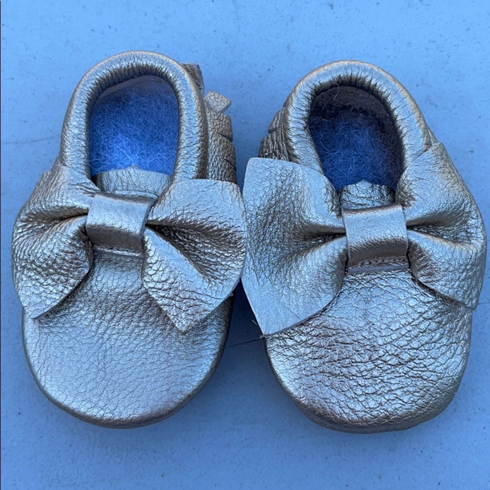 Gold moccasins